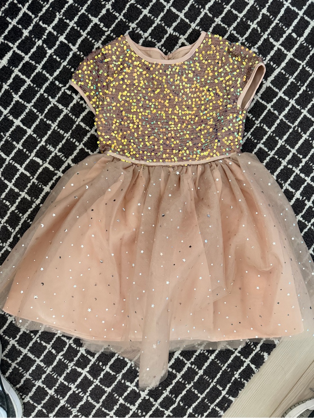 Blueberi Boulevard Pink Sequin Tulle Party Dress
